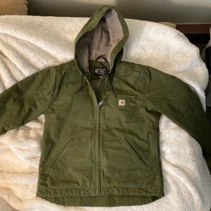 Carhartt Women’s Duck Sherpa lined jacket with hood